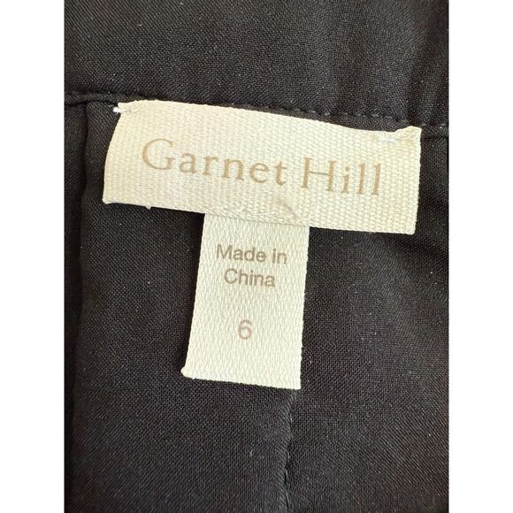 Garnet Hill Scalloped Lace Midi Skirt Womens Size 6 Pleated Black Whimsigoth - Picture 10 of 12